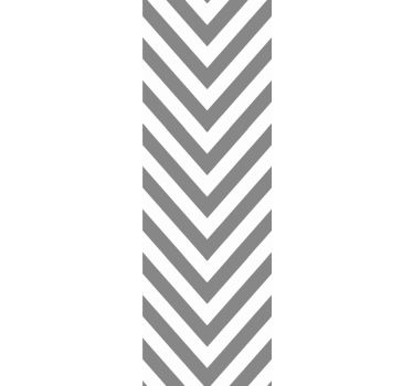 Papel pintado de rayas Chevron gris y blanco - TenVinilo
