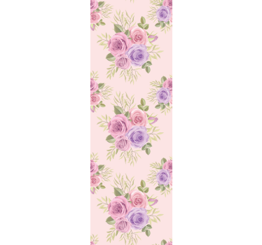Papel tapiz flores conjunto floral pastel - TenVinilo
