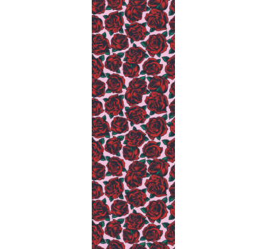 Papel tapiz flores patrón de rosa roja - TenVinilo