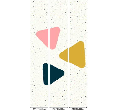 Papel pintado geométrico triángulos pastel - TenVinilo