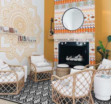 Papel pintado texturas Patrón de estilo bohemio - TenVinilo