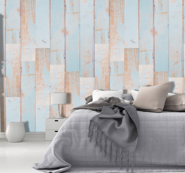 Papel pintado madera natural blanca - TenVinilo