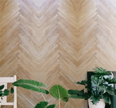 Papel pintado imitación madera patrón de espiga - TenVinilo