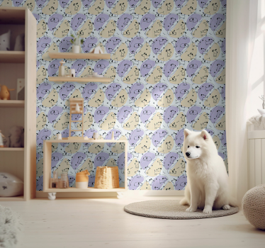 Papel pintado perros patrón de perro nórdico - TenVinilo