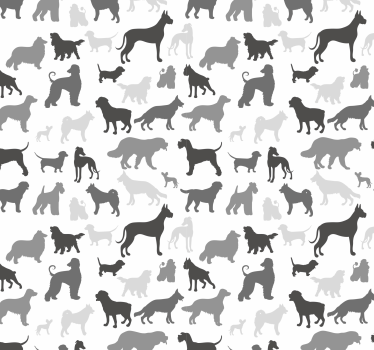Papel tapiz animales caninos silueta - TenVinilo