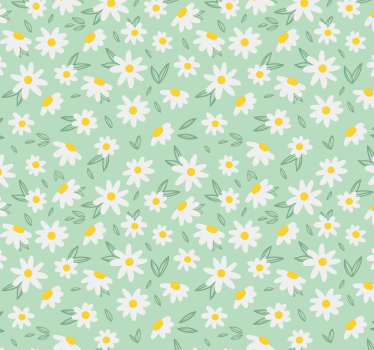 Papel pintado flores margarita para pasillo - TenVinilo