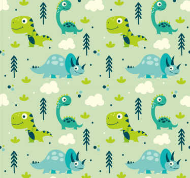 Papel pintado infantil parque de dinosaurios - TenVinilo