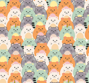 Papel tapiz gatos patrón de gato caprichoso - TenVinilo