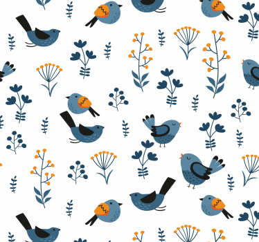 Papel tapiz pájaros acento con motivo de pájaro - TenVinilo