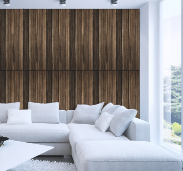 Papel decorativo pared madera nogal - TenVinilo