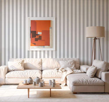 Papel de pared para salón líneas verticales gris claro - TenVinilo