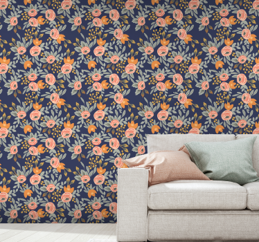 Papel tapiz floral florecer elegancia - TenVinilo