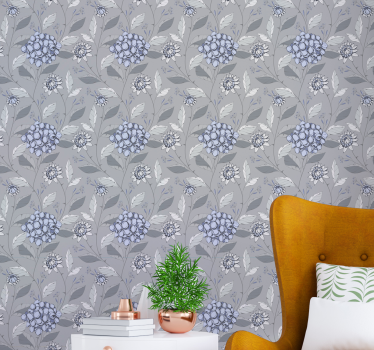Papel tapiz flores patrón de flor floral - TenVinilo