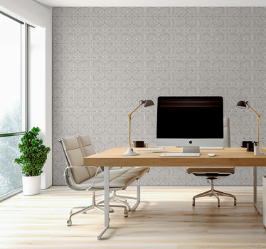 Papel pintado para oficinas líneas grises - TenVinilo