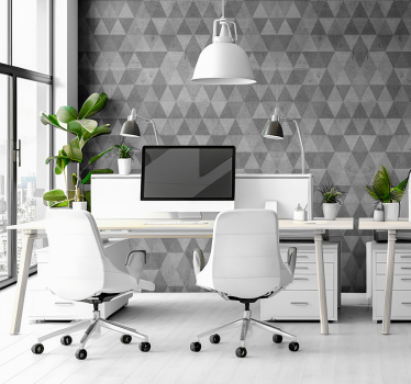 Papel pintado para oficinas texturas triángulos - TenVinilo