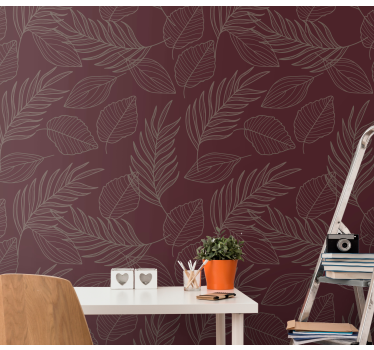 Papel floral Textura de la planta - TenVinilo
