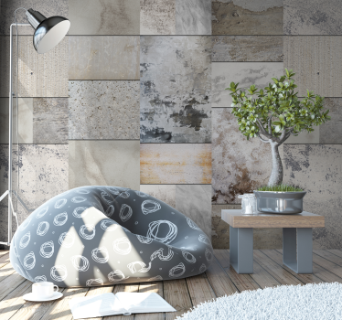 Papel pintado piedra azulejos irregulares - TenVinilo