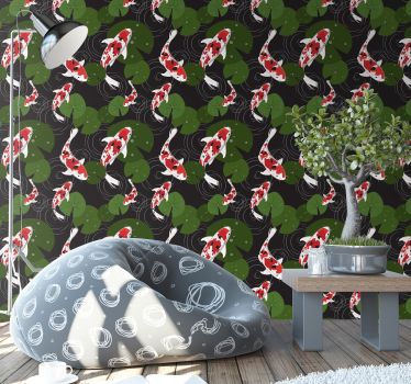 Papel para pared animal carpas orientales - TenVinilo