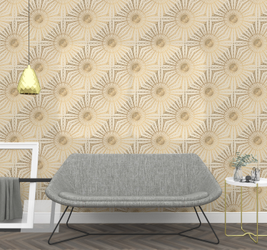 Papel pintado salón dorado motivos textura - TenVinilo
