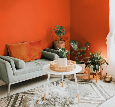 Papel para pared naranja Naranja - TenVinilo
