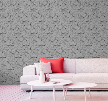 Papel pintado animales pájaros efecto hormigón - TenVinilo