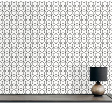 Papel pared abstracto Cubos cenefa de estilo nórdico - TenVinilo