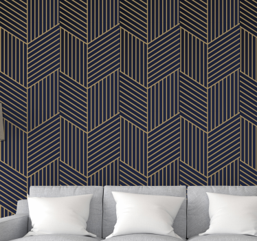 Papel pared abstracto geometría de oro - TenVinilo