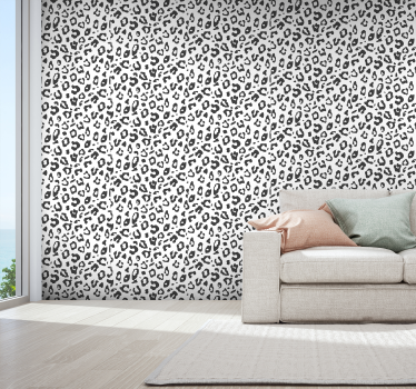 Papel pared animales piel de leopardo - TenVinilo