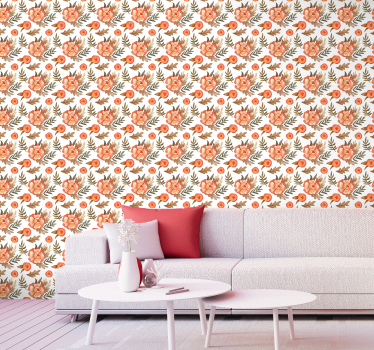 Papel pared de flores de naturaleza - TenVinilo