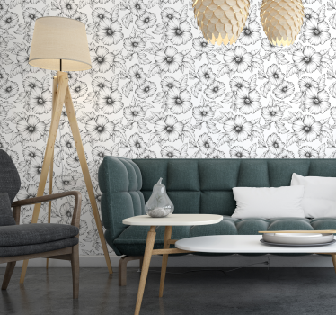 Papel pared flores Malva - TenVinilo
