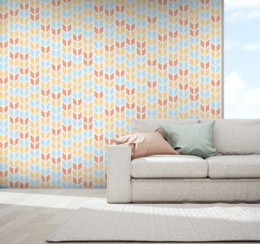 Papel pared geométrico flechas coloridas - TenVinilo