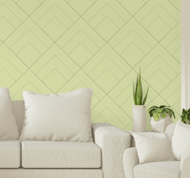 Papel pared geométrico patrón diamantes - TenVinilo