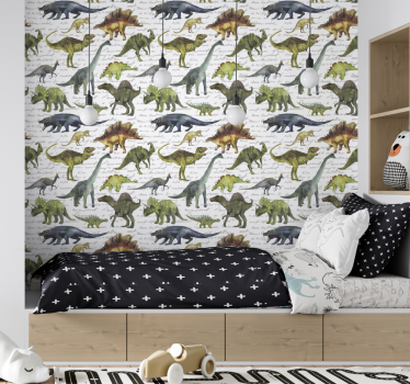 Papel pintado infantil dinosaurios realistas - TenVinilo
