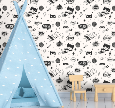 Papel pintado infantil onomatopeyas cómicas - TenVinilo