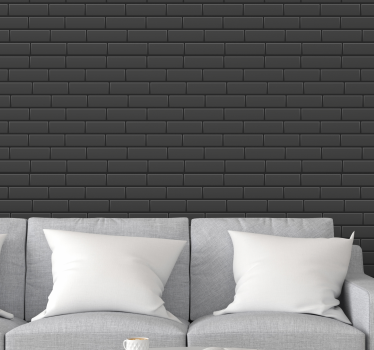Papel pared ladrillo de tonos grises - TenVinilo