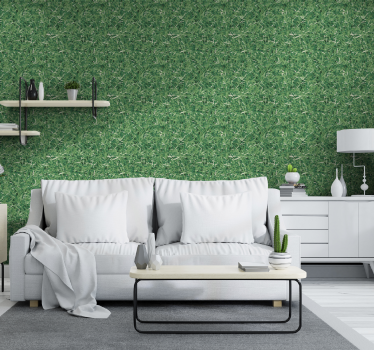 Papel pared naturaleza imitación hierba - TenVinilo
