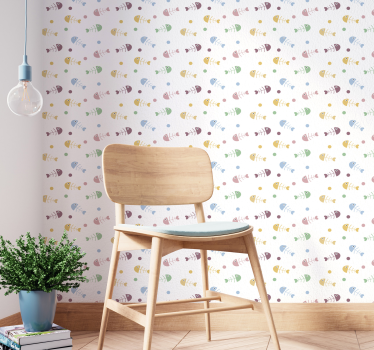 Papel pintado animales espinas de pescado - TenVinilo
