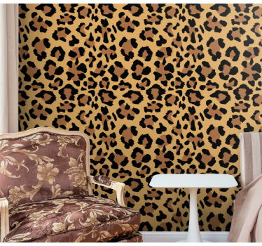 Papel pintado animales Impresión de pantera fresca - TenVinilo