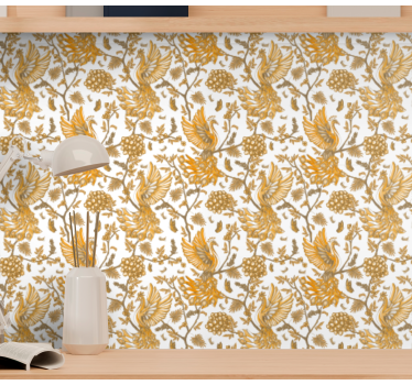 Papel pintado animales Paon dorado - TenVinilo