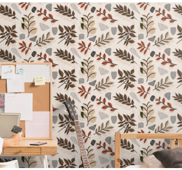 Papel pintado de flores Flores de diferentes formas - TenVinilo
