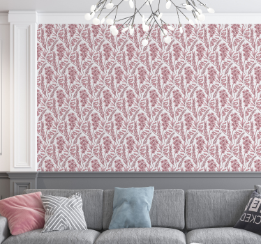 Papel pintado de flores Flores de loto rosa - TenVinilo