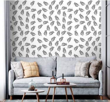 Papel pintado de flores Pequeñas ramas de estilo provenzal - TenVinilo