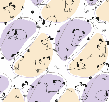 Papel pintado perros patrón de perro nórdico - TenVinilo