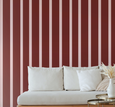 Papel pintado de rayas verticales rojas - TenVinilo