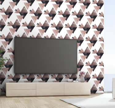 Papel pared de triángulos texturizados - TenVinilo