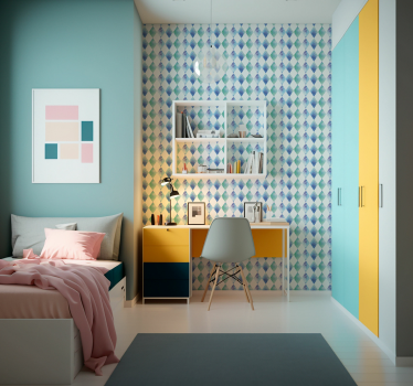 Papel pintado diferentes texturas Patrón de arlequín acuarela - TenVinilo