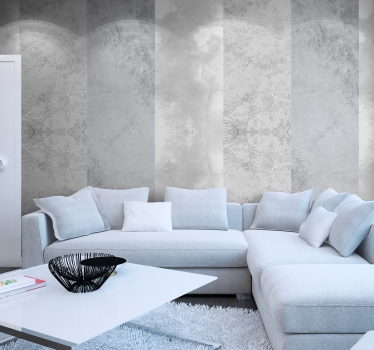 Papel pintado salón efecto cemento industrial - TenVinilo