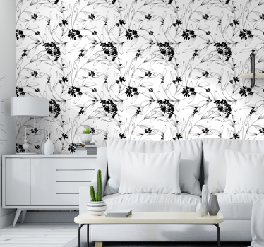 Papel pared lírios blancos - TenVinilo