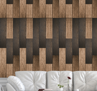Papel pintado imitación madera natural noble - TenVinilo