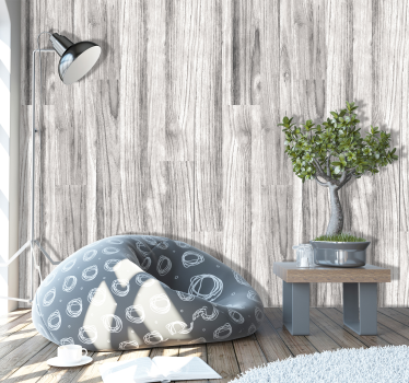Papel pintado oficina láminas madera gris - TenVinilo